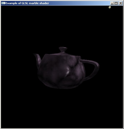 Procedural marble teapot