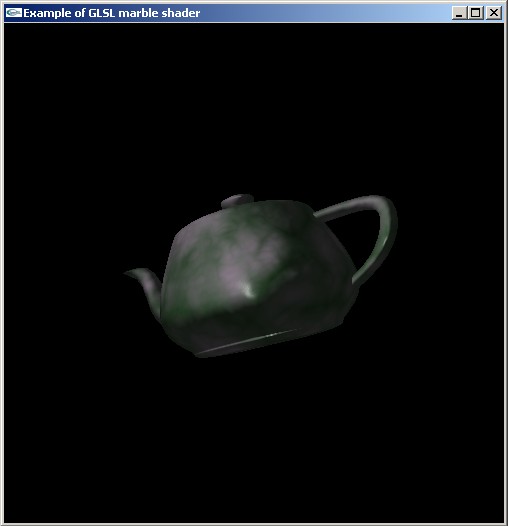 Procedural marble teapot