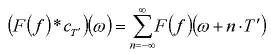 equation for spectra of sampled function