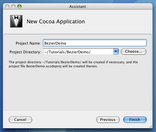 create new cocoa application
