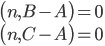 equations for normal to triangle