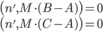 equations for normal for transformed triangle